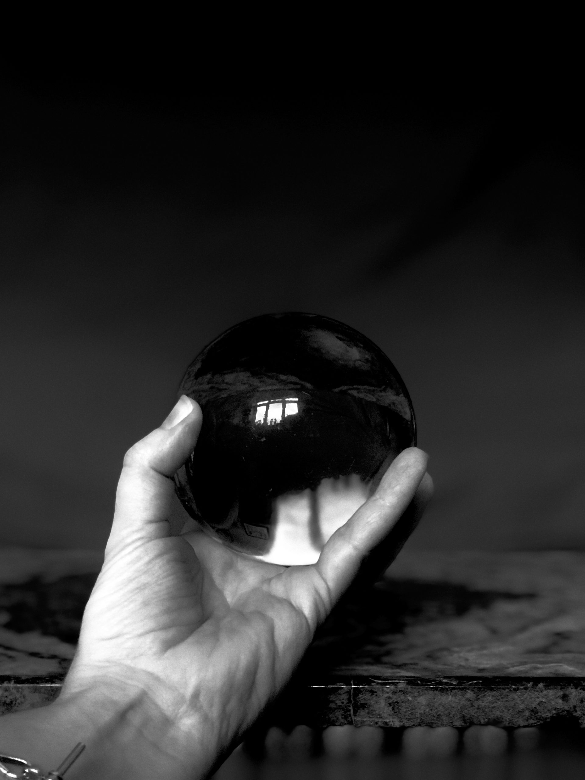 Holding the crystal ball